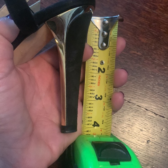 Jimmy Choo size 37 1/2 black suede and gold shoes - Picture 7 of 8